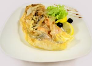 Сёмга папильот с грибами и овощами