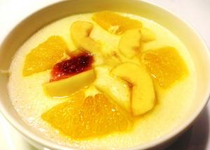Каша манная с фруктами